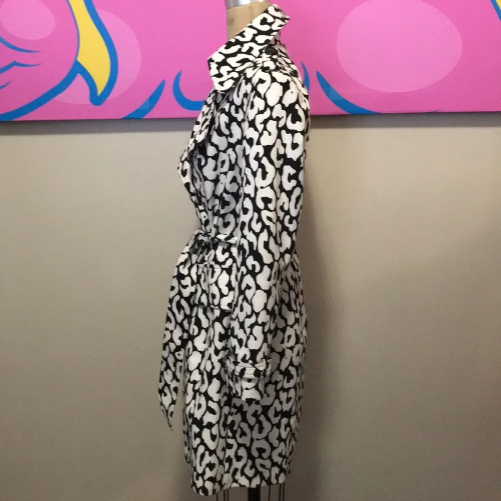 Alberto Makalai Zebra Animal Print Trench coat_3